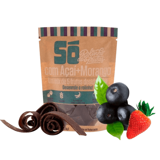Rolinho de Frutas com Açaí e Morango 30g Só Snacks