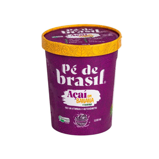 Açaí Orgânico com Banana e Guaraná 1,020Kg Pé de Brasil