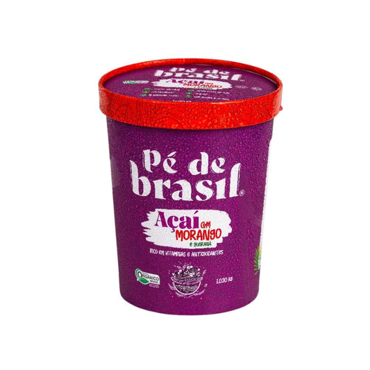 Açaí Orgânico com Morango e Guaraná 1,020Kg Pé de Brasil