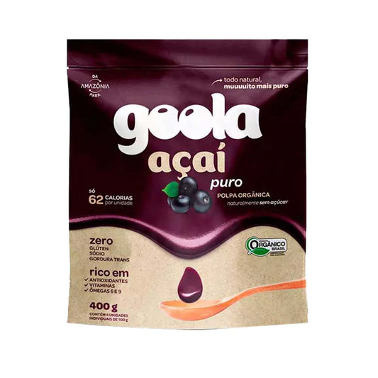 Açaí Polpa Pura Orgânica 400g Goola