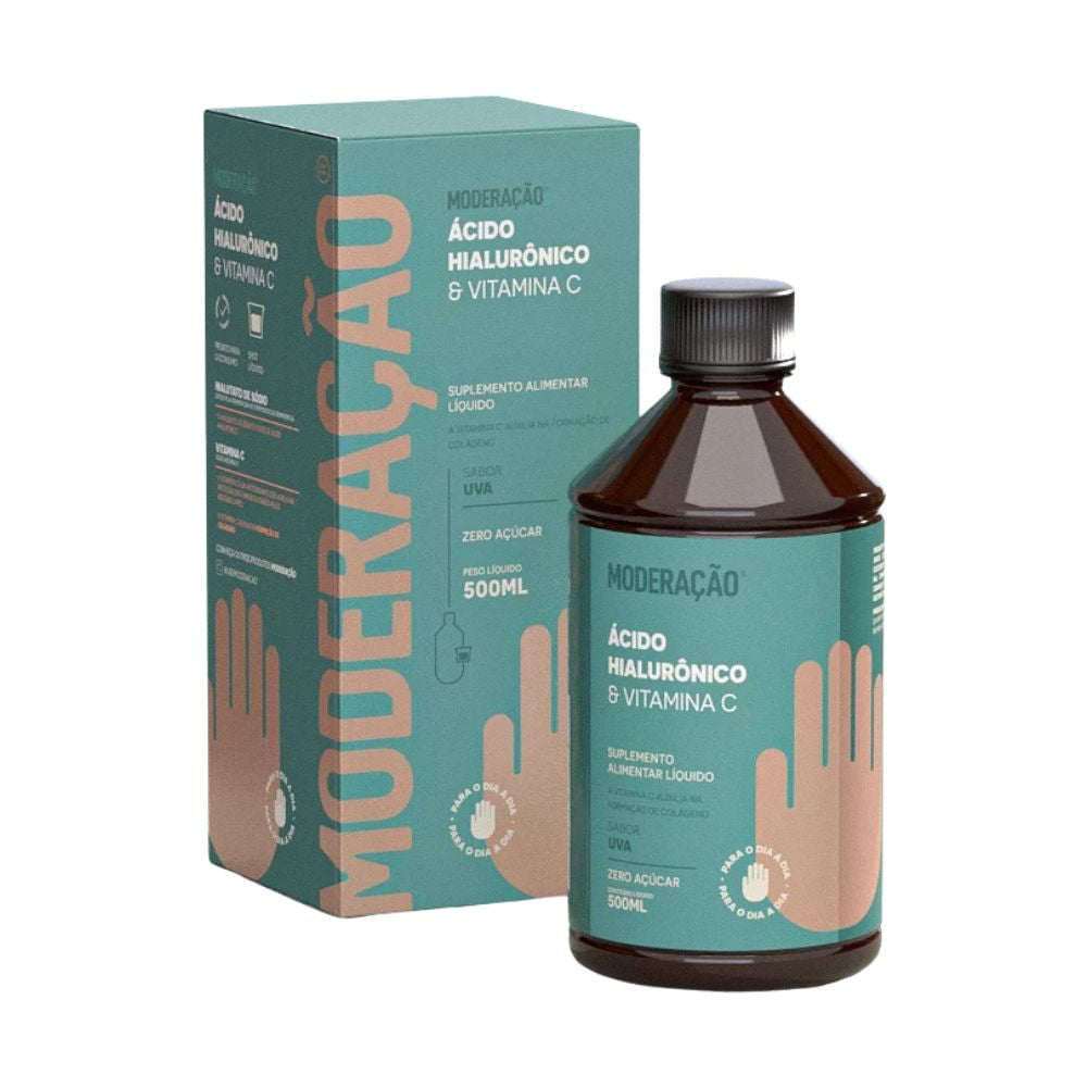 Ácido Hialurônico e Vitamina C Líquido 500ml Moderação