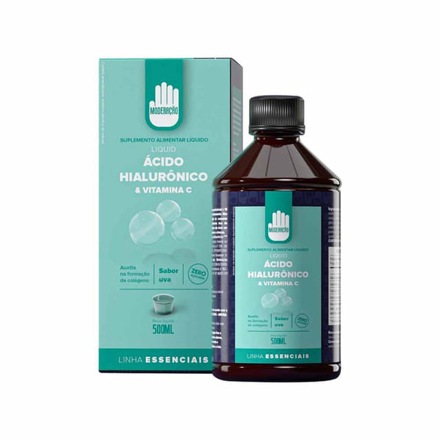 Ácido Hialurônico e Vitamina C Líquido 500ml Moderação