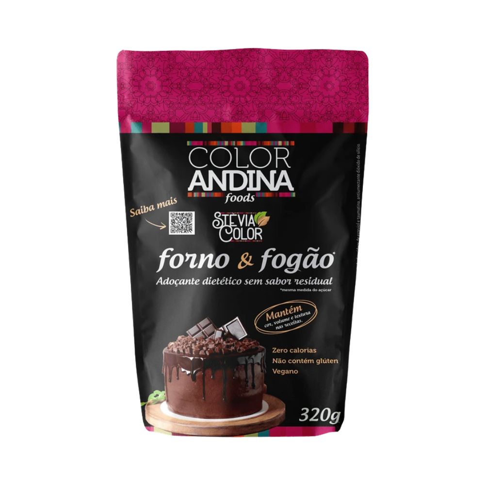 Adocante Culinario Stevia Color Forno e Fogao 320g Color Andina