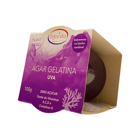 Ágar Gelatina Vegana Sabor Uva 100g Dolce Vita