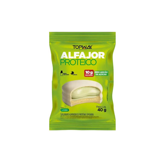 Alfajor Proteico Sabor Limão 40g TOPWAY Nutrition
