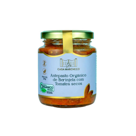 Antepasto Orgânico de Berinjela com Tomate Seco 210g Casa Marchezzi