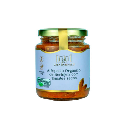 Antepasto Orgânico de Berinjela com Tomate Seco 210g Casa Marchezzi
