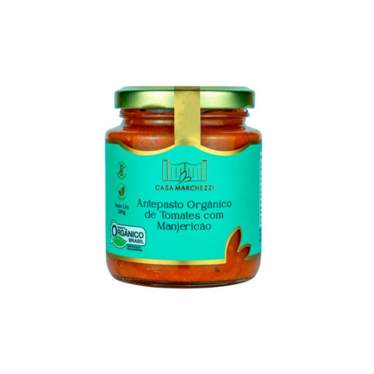 Antepasto Orgânico de Tomate com Manjericão 240g Casa Marchezzi
