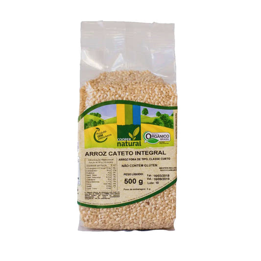 Arroz Cateto Integral Orgânico 500g Coopernatural