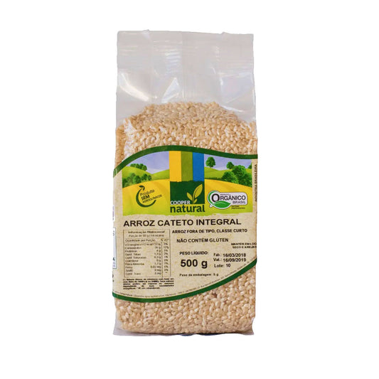 Arroz Cateto Integral Orgânico 500g Coopernatural