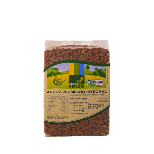 Arroz Integral Vermelho Orgânico 500g Coopernatural