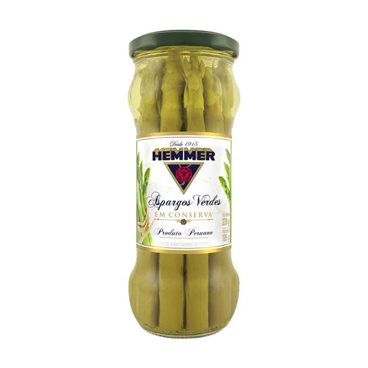 Aspargos Verdes Inteiros em Conserva 185g Hemmer