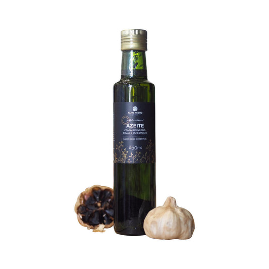 Azeite de Oliva com Alho Negro Ervas e Especiarias 250ml Alho Negro do Sítio