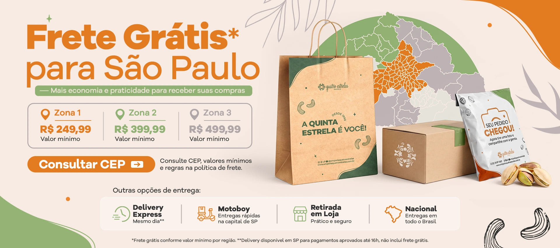 Abrir regulamento de frete grátis