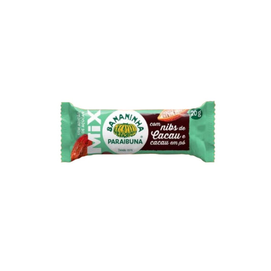 Bananinha Sem Açúcar com Nibs de Cacau 20g Paraibuna