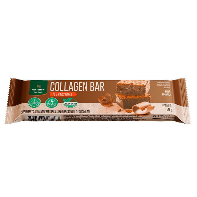 Barra Proteica Collagen Bar Brownie Chocolate 50g Nutrify