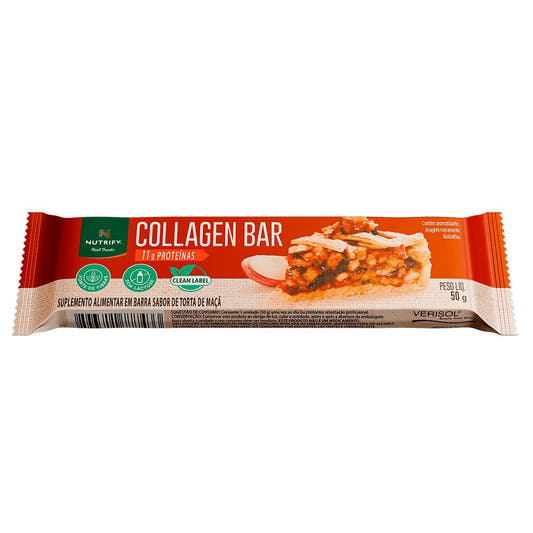 Barra Proteica Collagen Bar Torta de Maçã 50g Nutrify