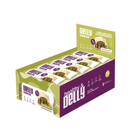 Barra-de-Proteina-Matcha-Caixa-com-12x45g-Delly-Nutrition