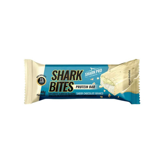 Barra de Proteína Shark Bites Chocolate Branco 40g Shark Pro