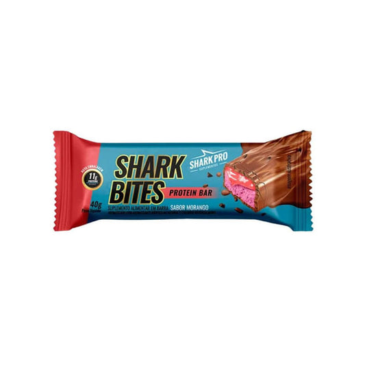 Barra de Proteína Shark Bites Morango 40g Shark Pro