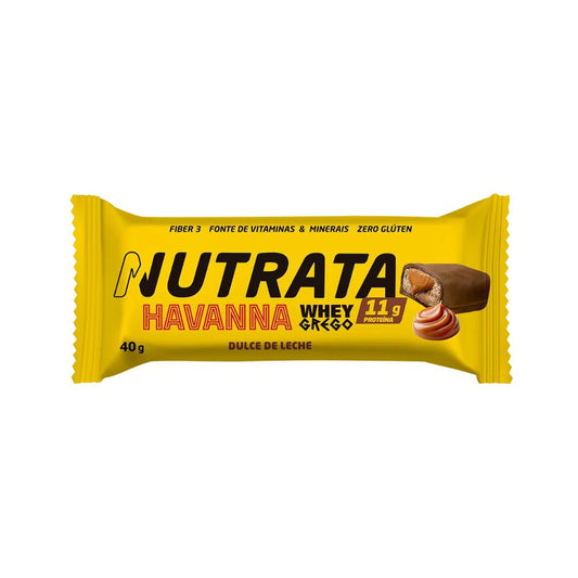 Barra de Proteína Whey Grego Havanna Dulce de Leche 40g Nutrata