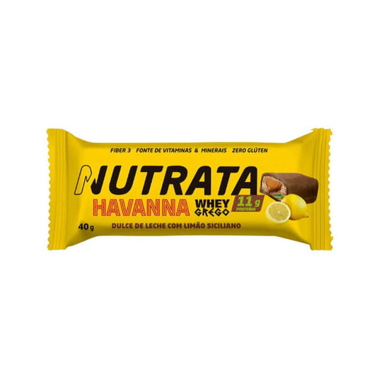Barra de Proteína Whey Grego Havanna Dulce de Leche com Limão Siciliano 40g Nutrata