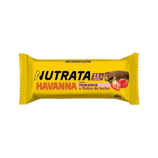 Barra de Proteína Whey Grego Havanna Morango e Dulce de Leche 40g Nutrata