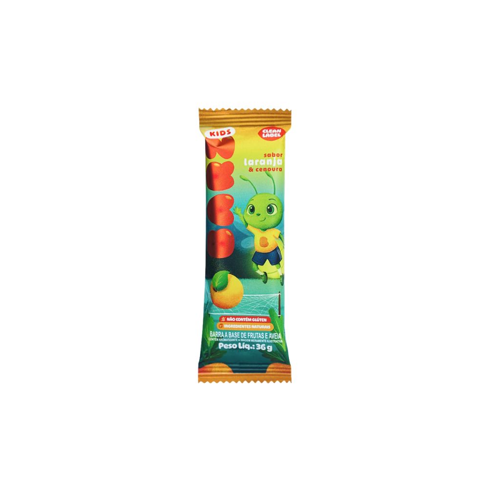 Barra Energética BARZ Kids Laranja e Cenoura 36g Z2 Performance