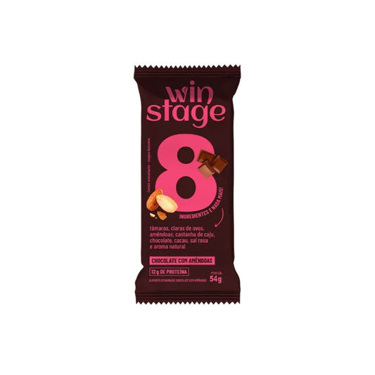 Barra de Proteína Chocolate com Amêndoas 54g Winstage