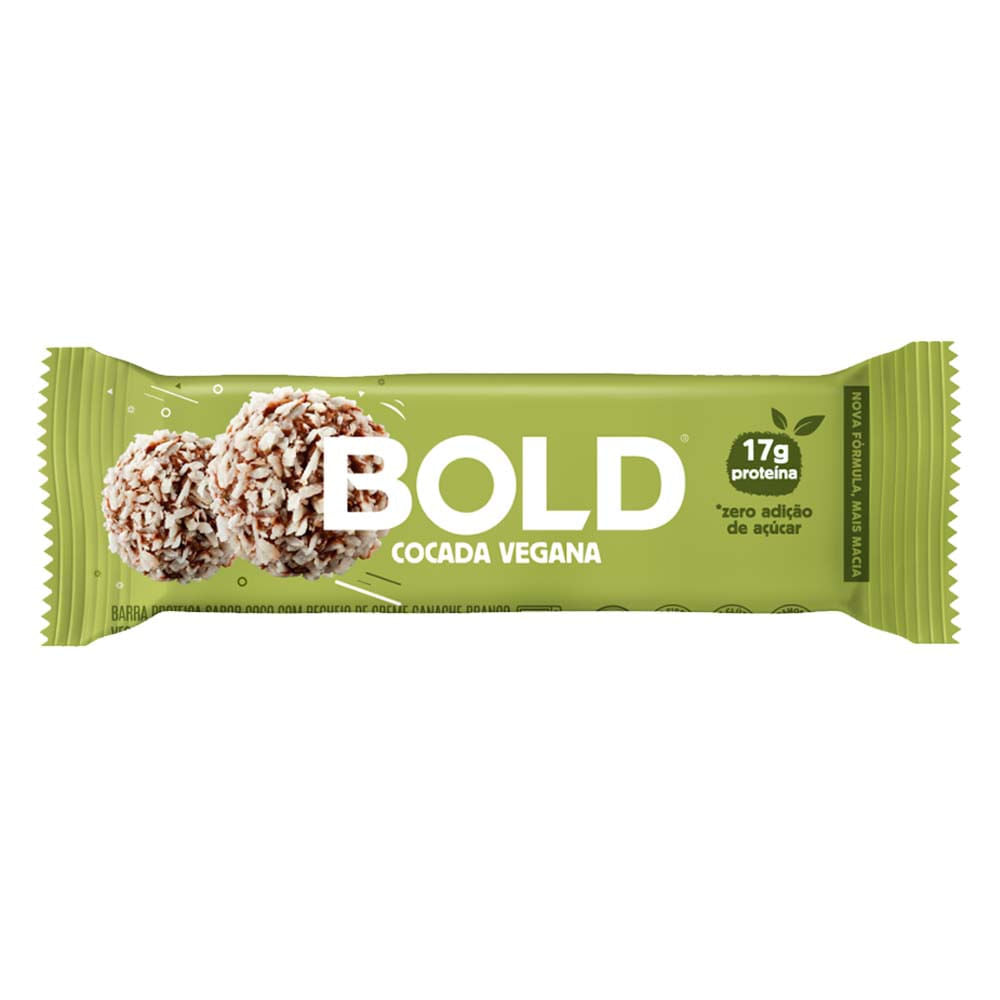 Barrinha Bold Bar Cocada Vegana 60g Bold Nutrition