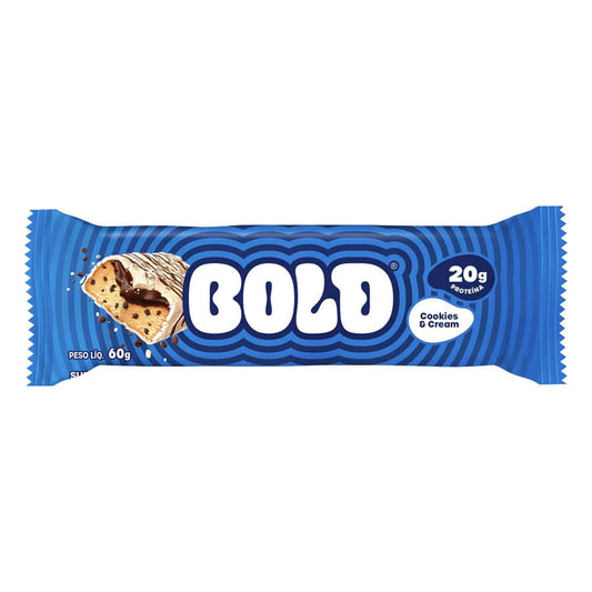 Barrinha Bold Bar Cookies e Cream 60g Bold Nutrition