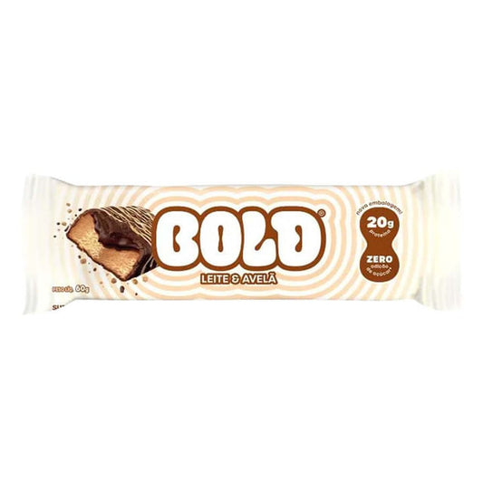 Barrinha Bold Bar Leite e Avelã 60g Bold Nutrition