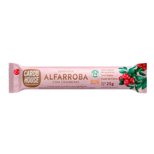 Barrinha de Alfarroba com Cranberry 25g Carob House