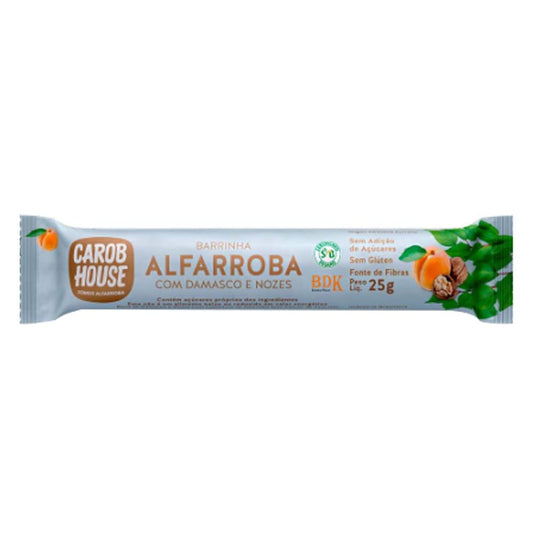 Barrinha de Alfarroba com Damasco e Nozes 25g Carob House