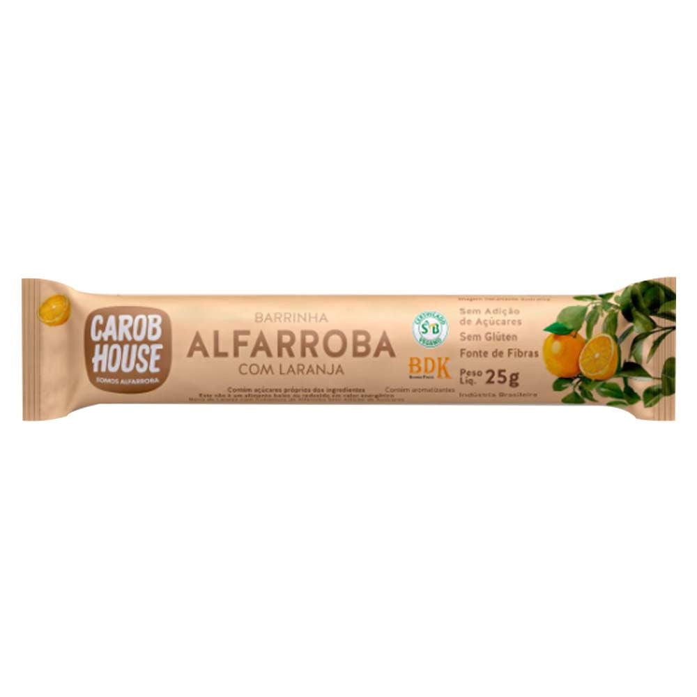 Barrinha de Alfarroba com Laranja 25g Carob House