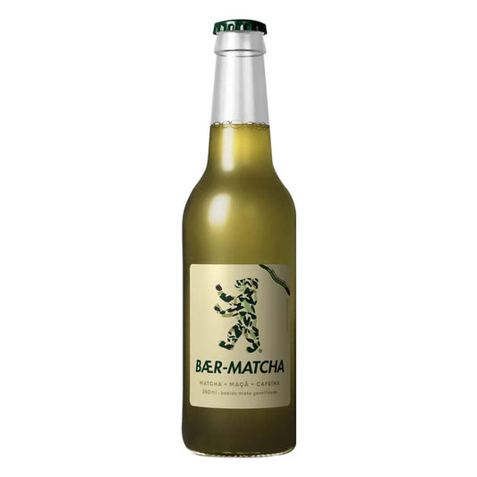 Bebida Mista Gaseificada Matcha, Maça e Cafeína 350ml Baer-Mate