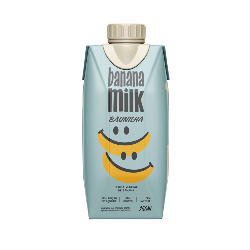 Bebida Vegetal de Banana Sabor Baunilha 250ml Banana Milk