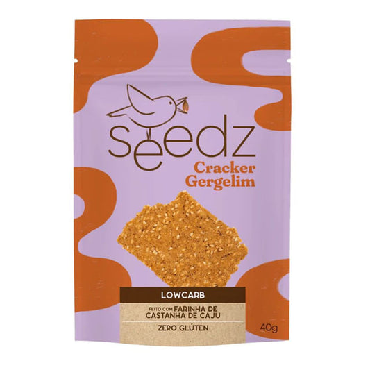 Biscoito Cracker Low Carb de Gergelim 40g Seedz