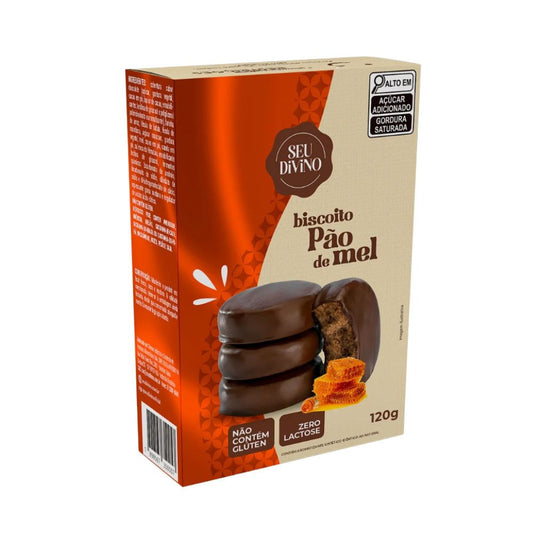 Biscoito Pão de Mel Sem glúten e Lactose 120g Seu Divino