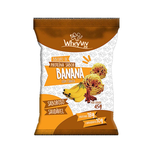 Biscoito Proteico com Banana 45g Whey Viv