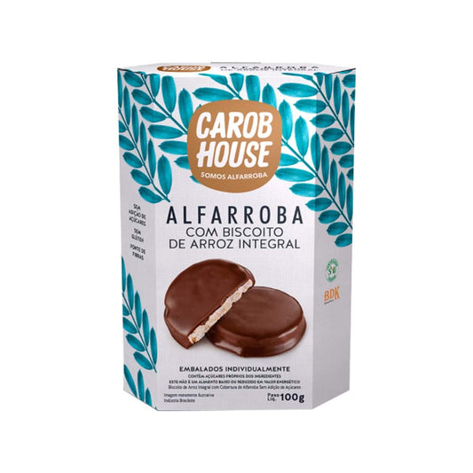 Biscoito de Arroz Integral com Alfarroba 100g Carob House