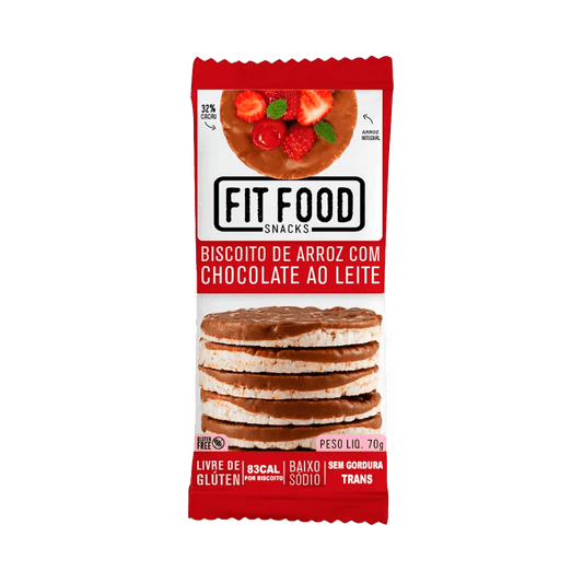 Biscoito de Arroz com Chocolate Ao Leite 60g Fit Food