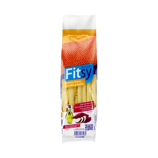 Biscoito de Batata Doce, Polvilho e Azeite 50g Fitsy