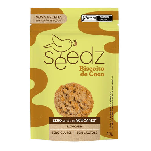 Biscoito de Coco Low Carb 40g Seedz
