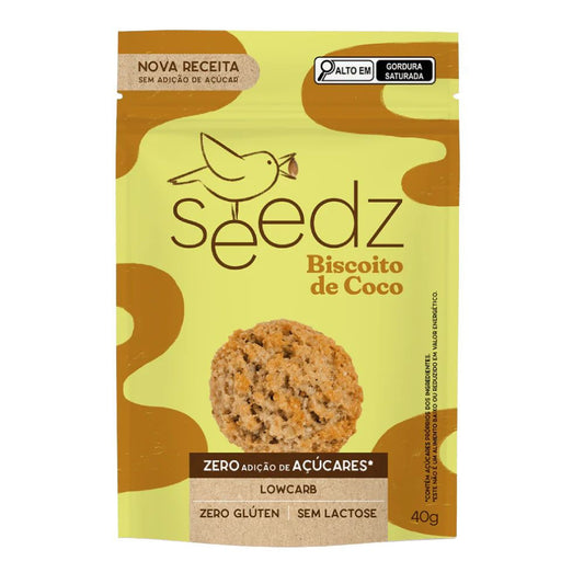 Biscoito de Coco Low Carb 40g Seedz