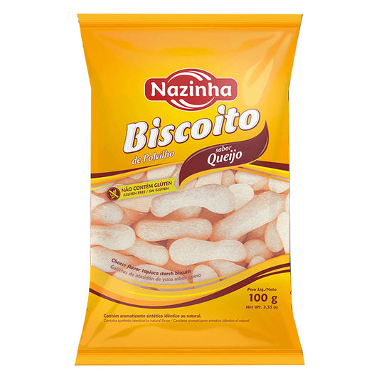 Biscoito de Polvilho Sem Glúten Sabor Queijo 100g Nazinha
