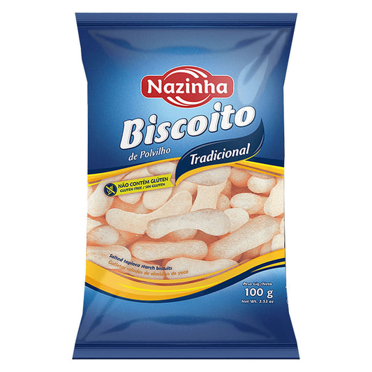 Biscoito de Polvilho Sem Glúten Tradicional 100g Nazinha