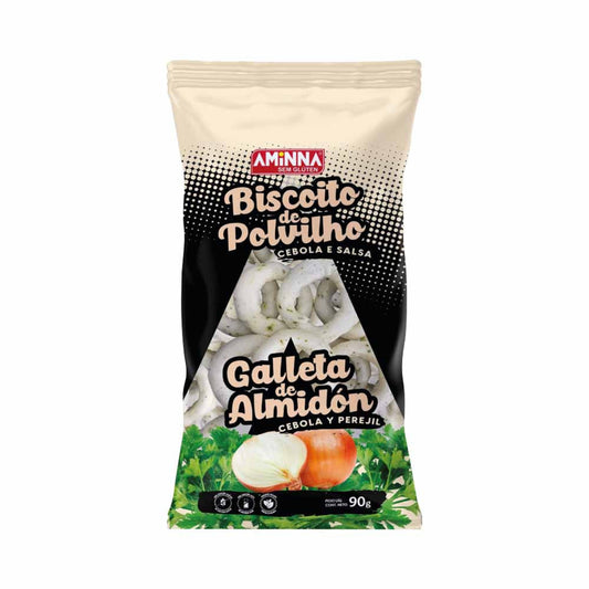 Biscoito de Polvilho Sem Glúten Vegano com Cebola e Salsa 90g Aminna