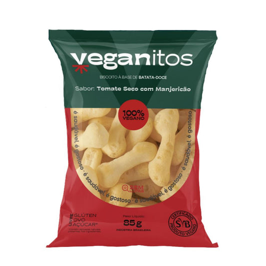Biscoito de Polvilho com Batata Doce Tomate Seco e Manjericão 85g Veganitos