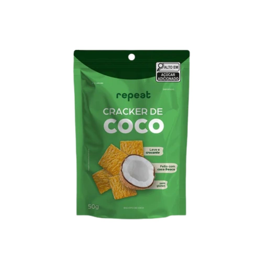 Biscoito Cracker de Coco 50g Repeat